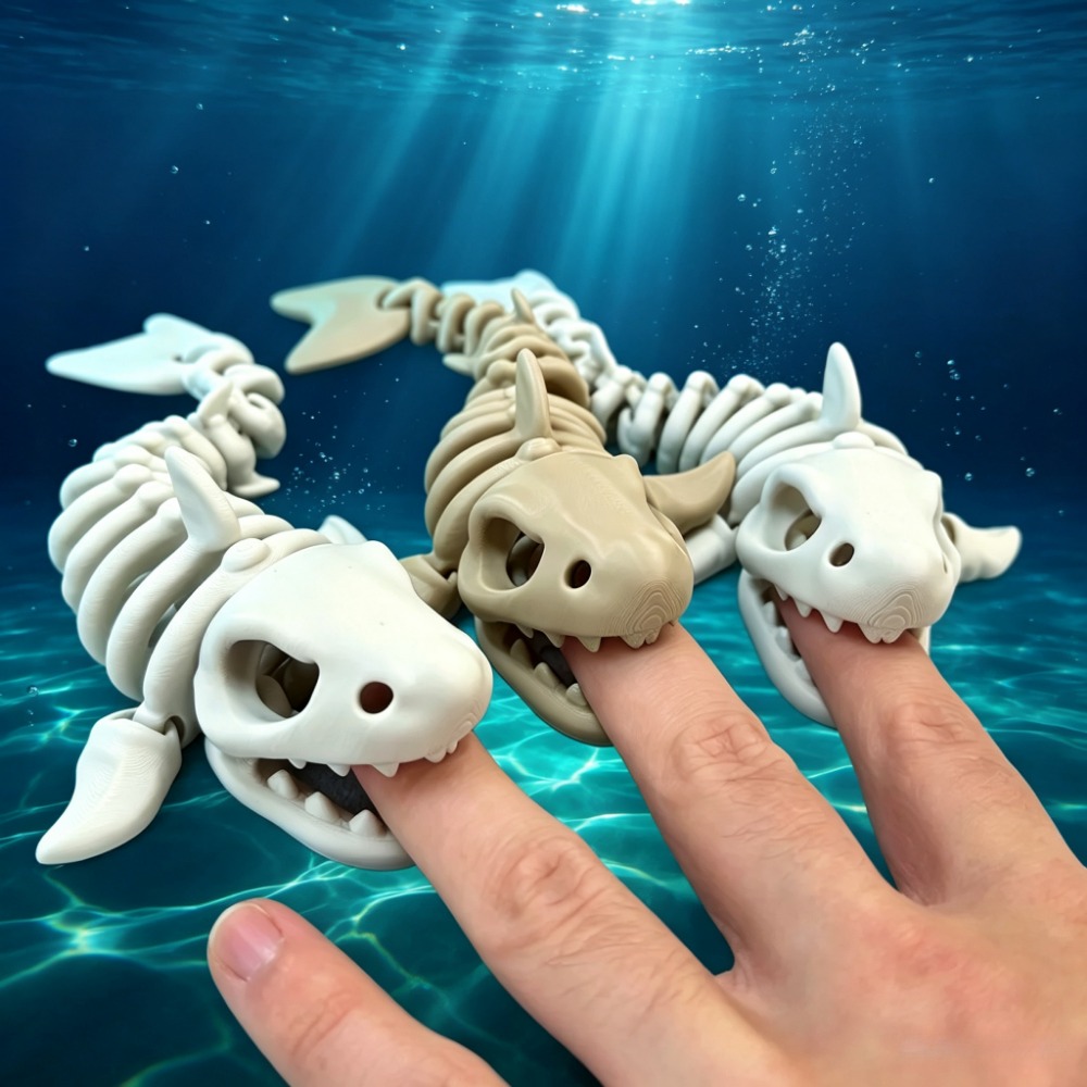 Aquarium Fish Quarantine - Shark Skeleton Aquarium Decor Articulated Ornament