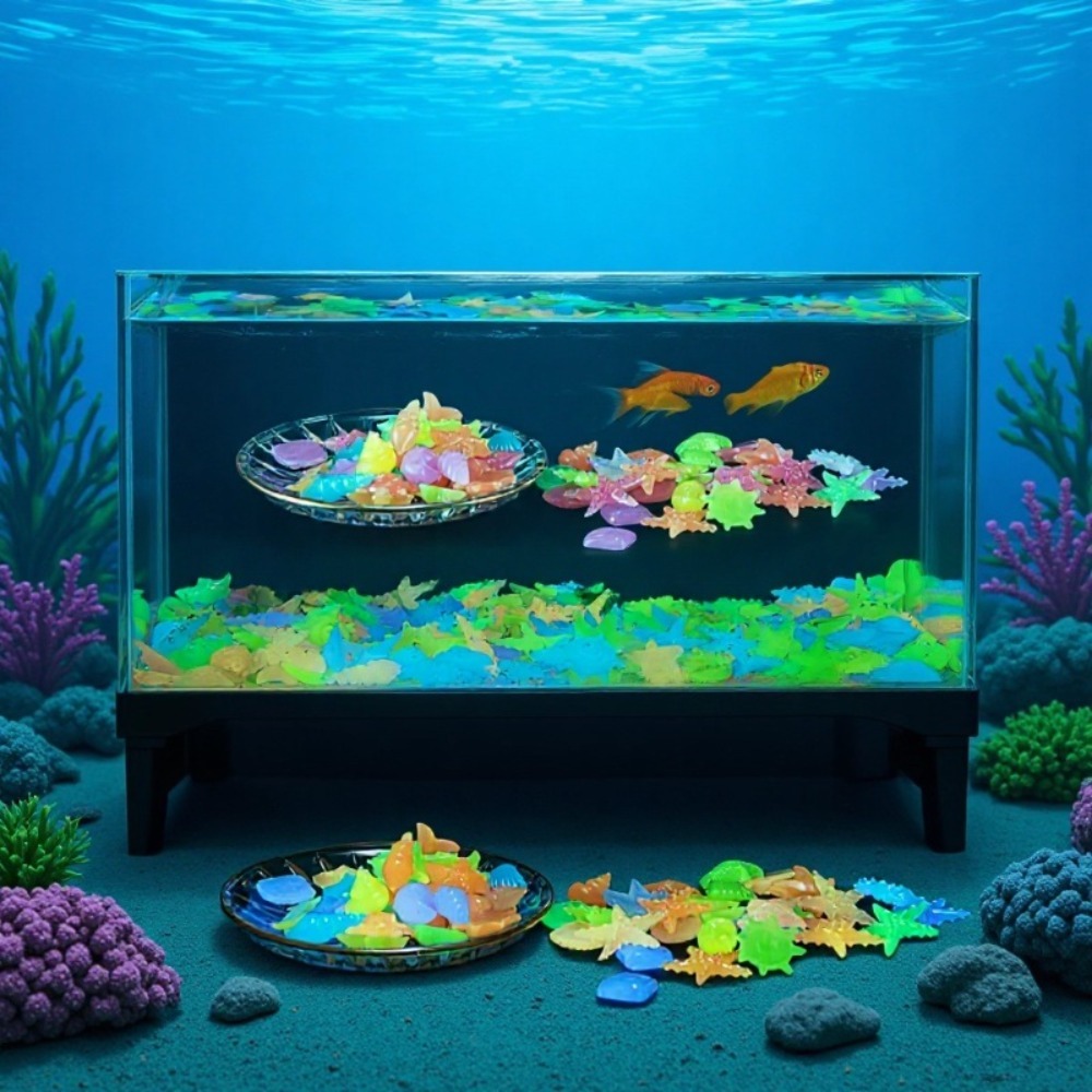 Aquarium Fish Quarantine - Glowing Luminous Ocean Stones Fluorescent Conch