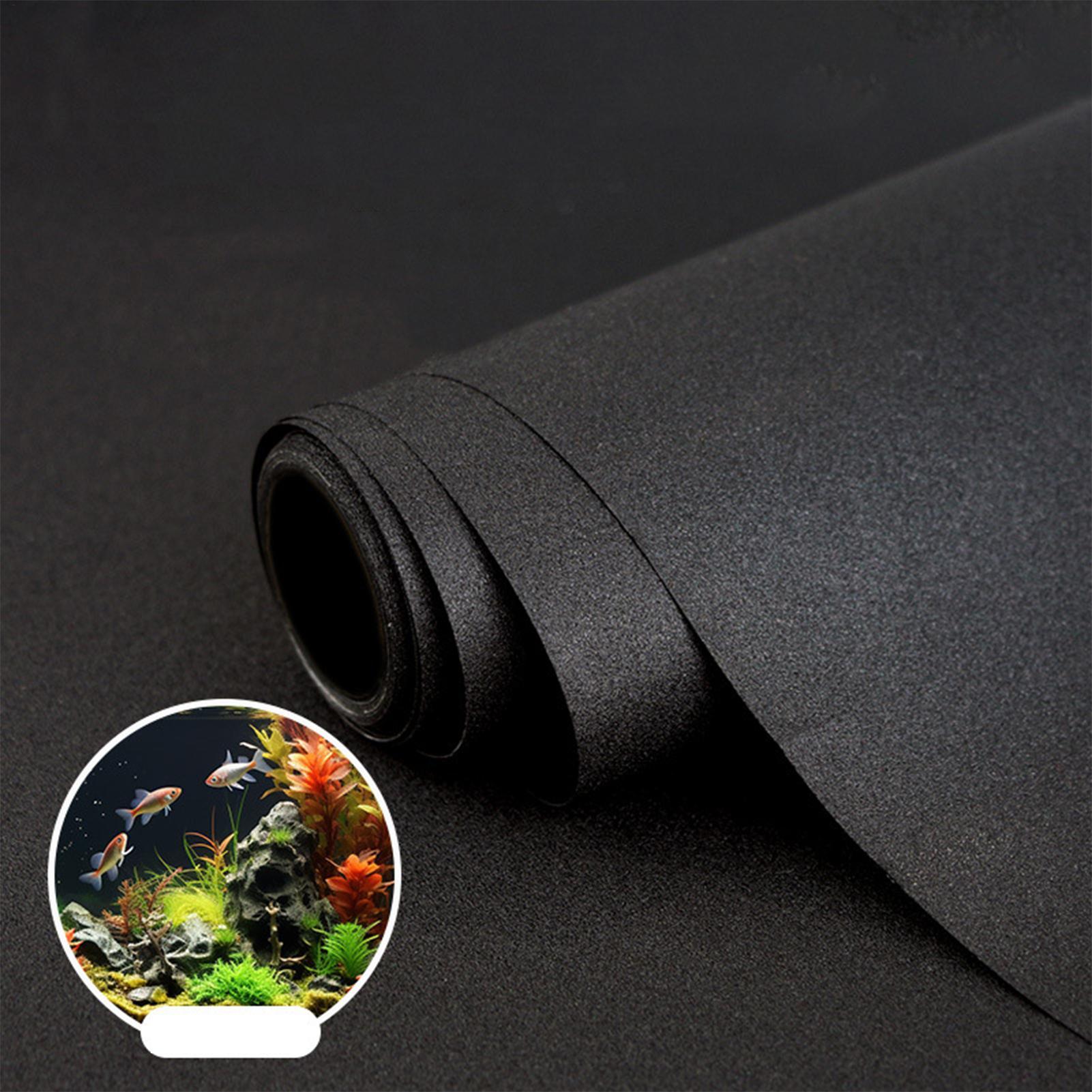 Aquarium Fish Wallpaper - Black Aquarium Background Static Cling PVC