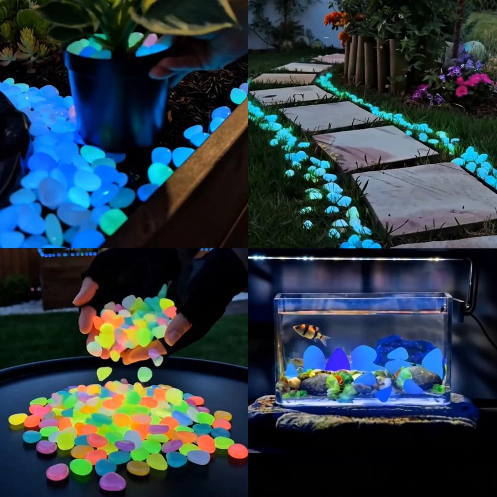 Fish Aquarium Home - 200/1000pcs Luminous Stones Glow in Dark