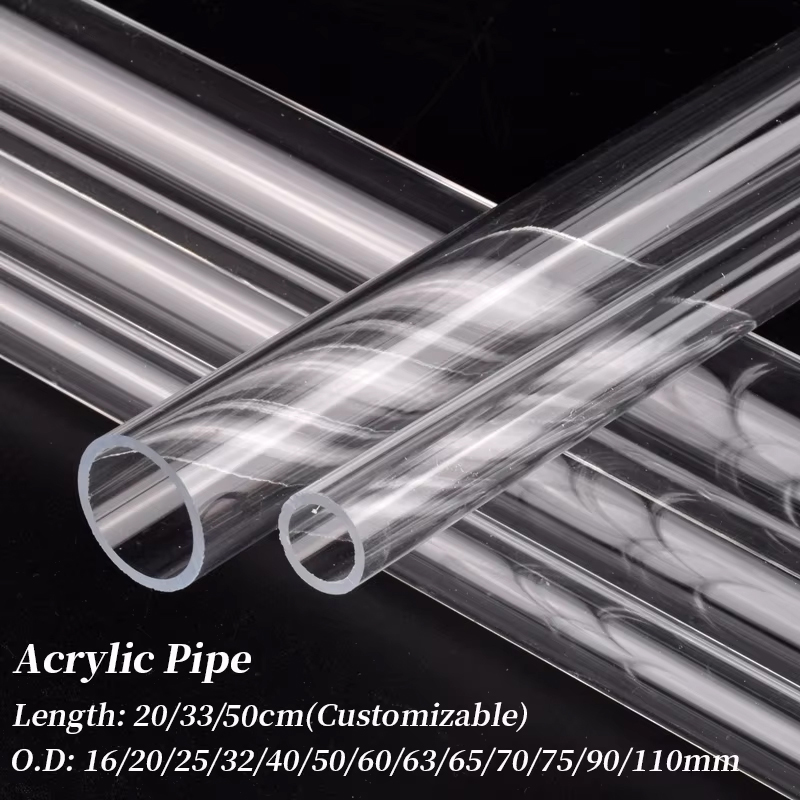 Aquarium Fish Long - 1Pc O.D 16~110mm Clear Acrylic Tube