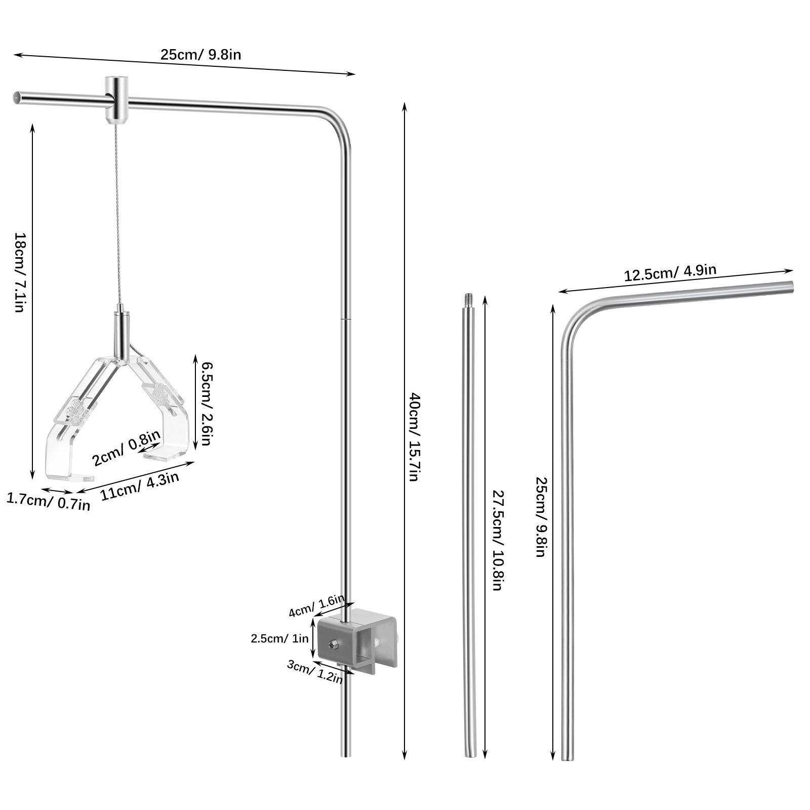 2Pcs Aquarium Lamp Holder Supp - Aquarium Fish Lamp ulasan dan harga