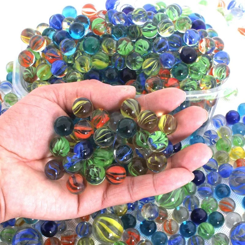 50Pcs 14mm Colorful Glass Marb - Fish Aquarium Home ulasan dan harga