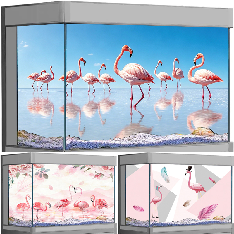 3D Aquarium Background Sticker - Aquarium Fish Wallpaper ulasan dan harga