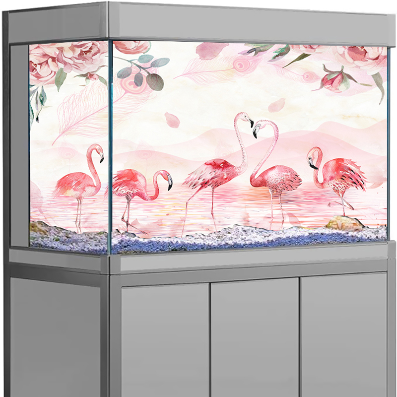3D Aquarium Background Sticker - Aquarium Fish Wallpaper ulasan dan harga