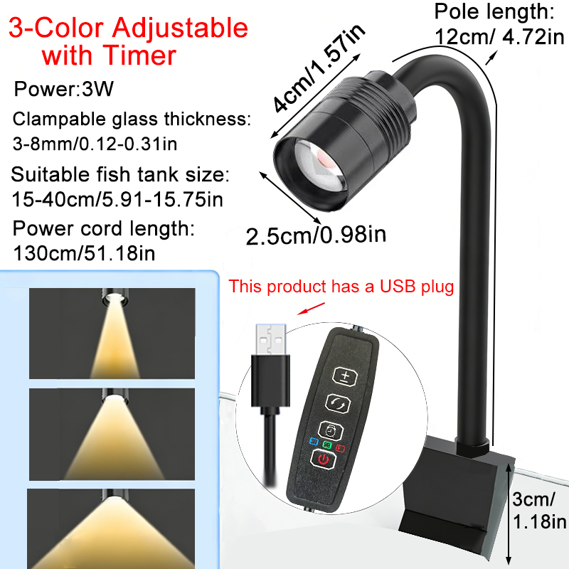 3W South American Aquarium Spo - Aquarium Fish Lamp ulasan dan harga