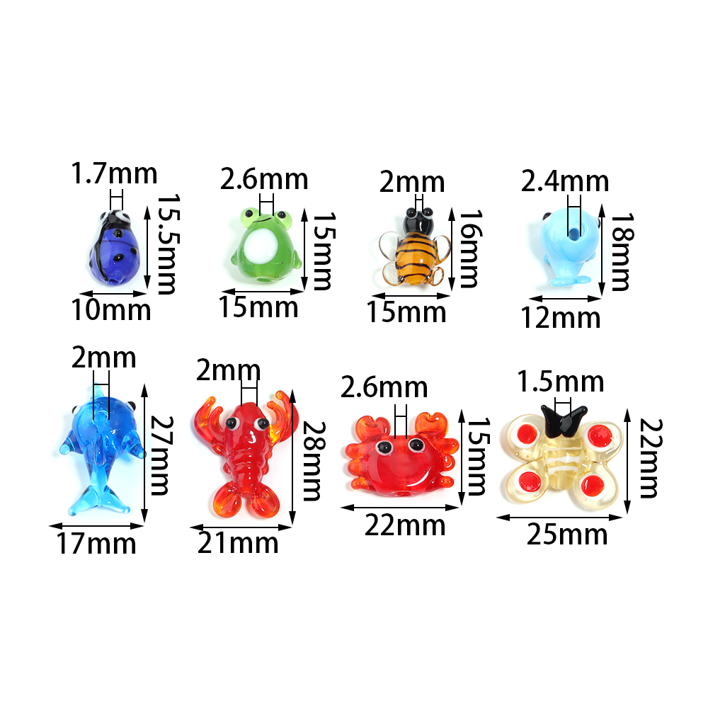 2Pcs Glass Pendant Marine Anim - Aquarium Fish Small ulasan dan harga