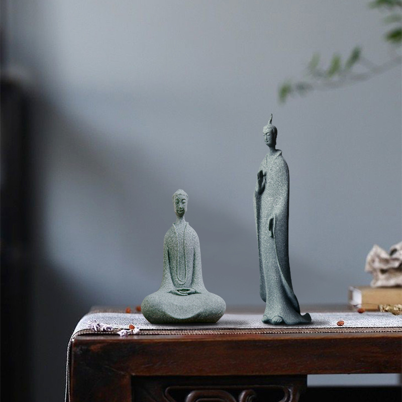 Mini Buddhist Monks Figurines  - Aquarium Fish Small ulasan dan harga