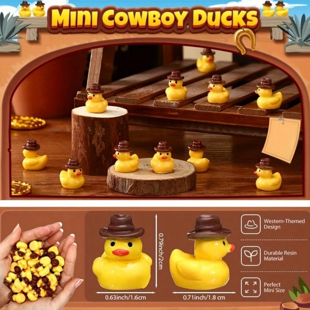 50Pcs Mini Resin Cowboy Ducks  - Aquarium Fish Small ulasan dan harga