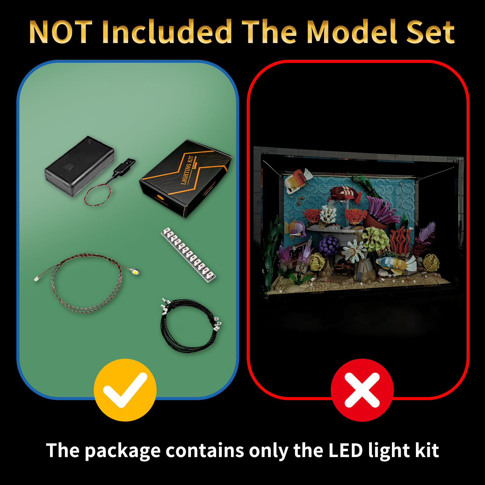 LYBMTWF LED Lighting Kit Compa - Aquarium Fish Lamp ulasan dan harga