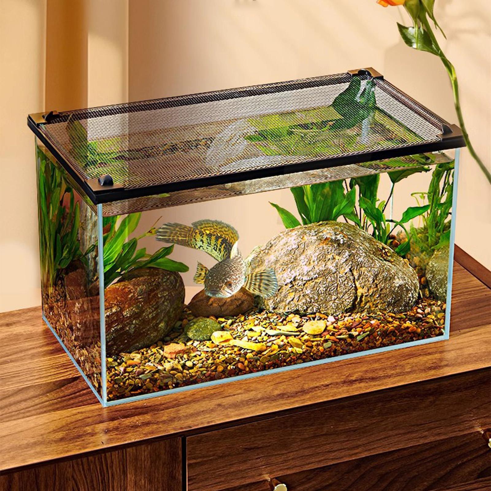 Anti Jumping Magnetic Clear DI - Aquarium Fish Jump Guard ulasan dan harga