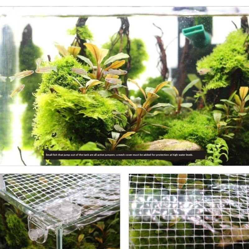 (BF06)1Pcs Fish Tank Net Anti  - Aquarium Fish Jump Guard ulasan dan harga