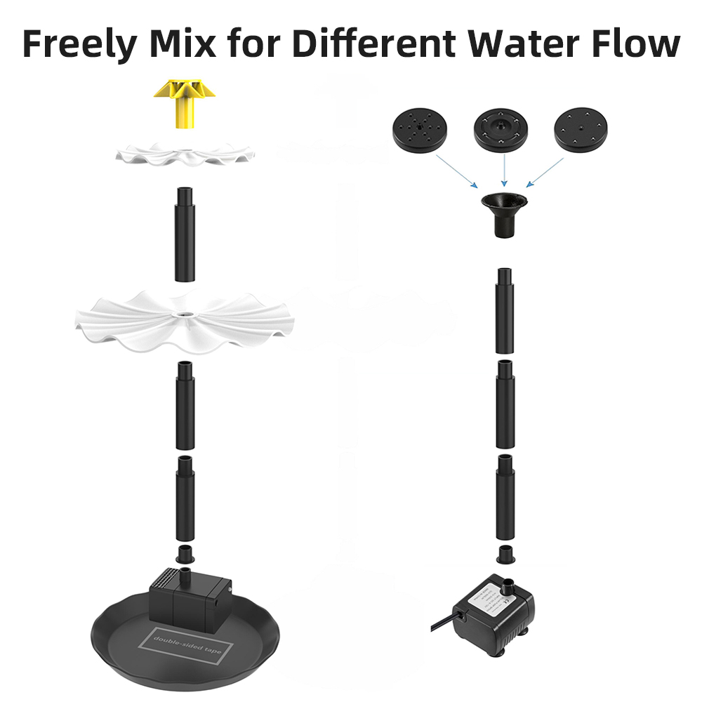 Solar Fountain Pump for Bird B - Aquarium Fish Lamp ulasan dan harga