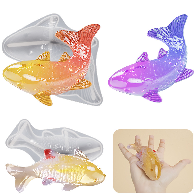 3D Koi Fish Shaped Epoxy Resin - Fish Aquarium Home ulasan dan harga