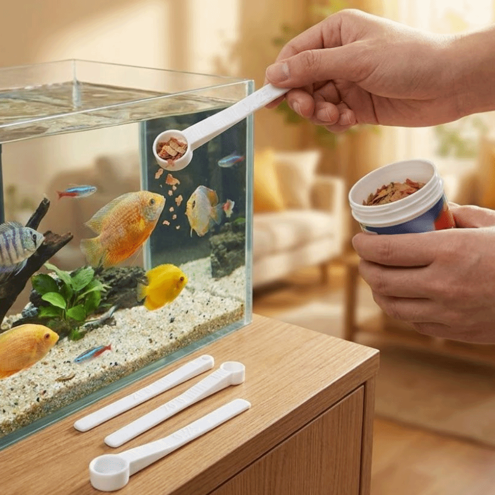 3Pcs Multi-size Fish Food Meas - Aquarium Fish Holiday Food ulasan dan harga