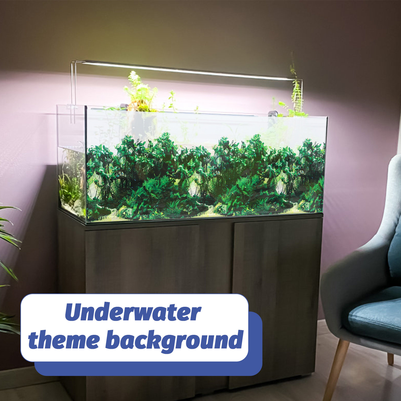 Thickened Fish Tank Background - Aquarium Fish Wallpaper ulasan dan harga