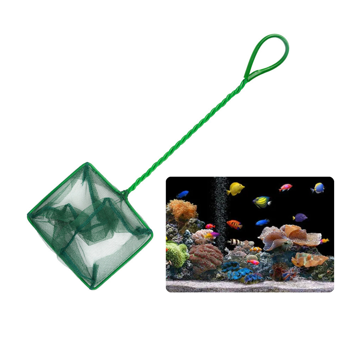 3~10 Inch Portable Nylon Green - Aquarium Fish Long ulasan dan harga