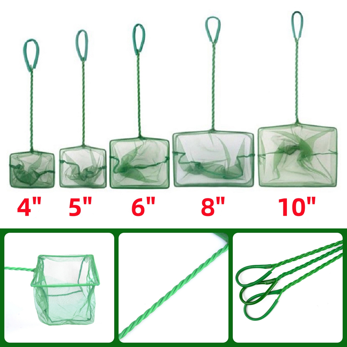 3~10 Inch Portable Nylon Green - Aquarium Fish Long ulasan dan harga