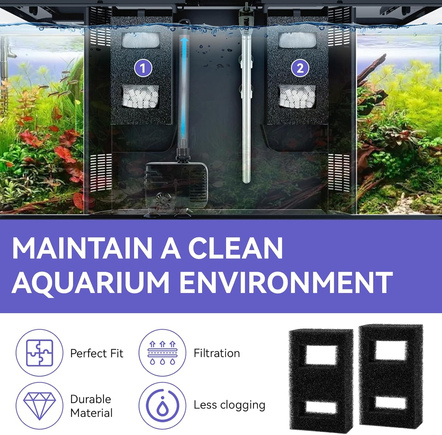 Compatible Foam Filter Block F - Fluval Aquarium Spec ulasan dan harga