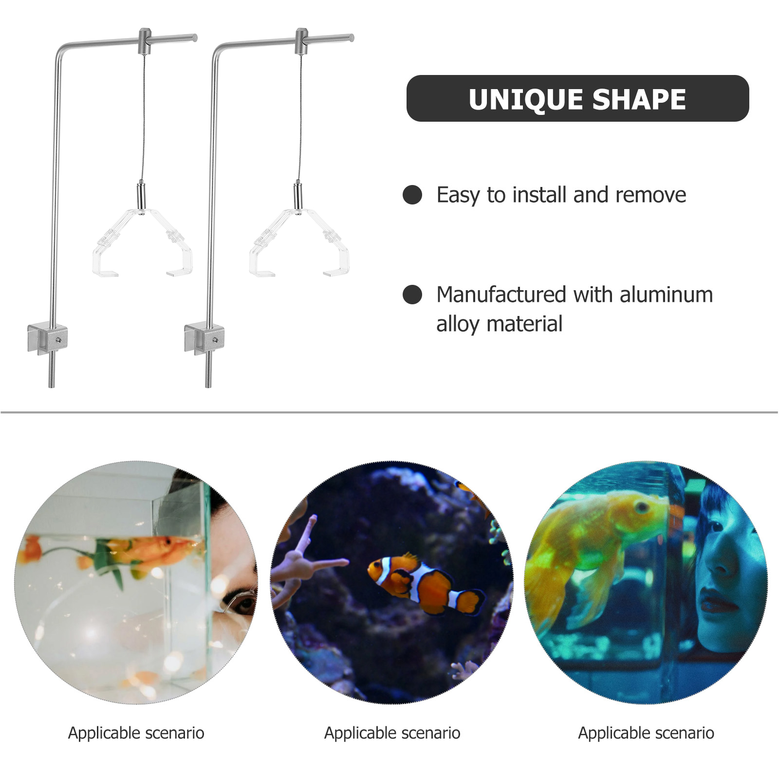 2pcs Aquarium Light Holder Wit - Aquarium Fish Lamp ulasan dan harga