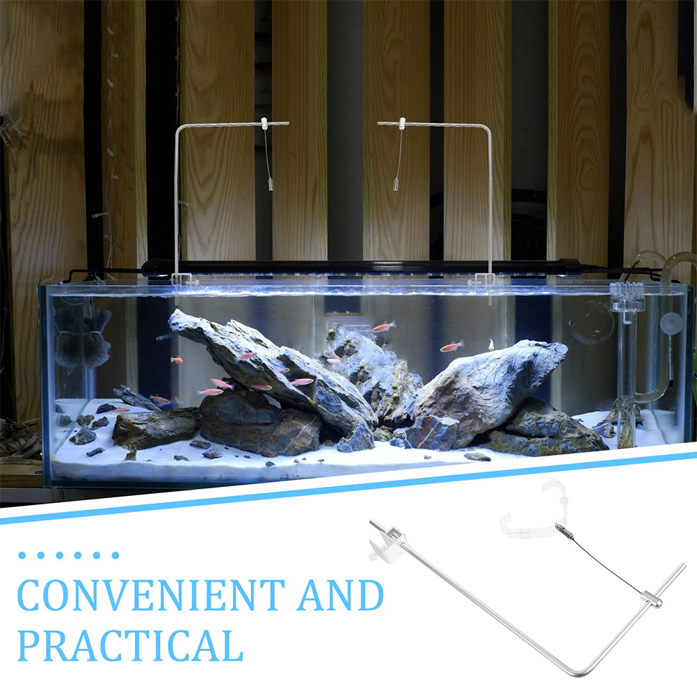 2pcs Aquarium Light Holder Wit - Aquarium Fish Lamp ulasan dan harga
