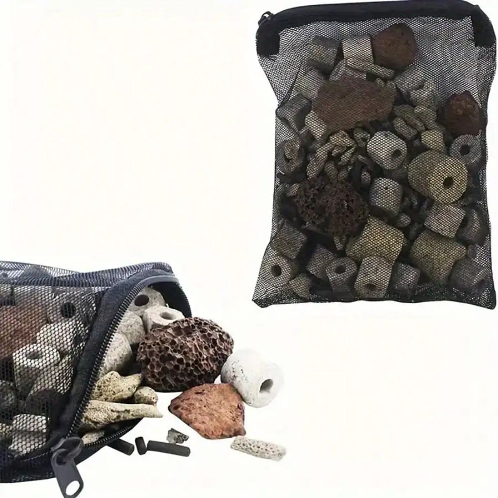 10pcs Black Mesh Filter Bags w - Aquarium Fish Keeping ulasan dan harga