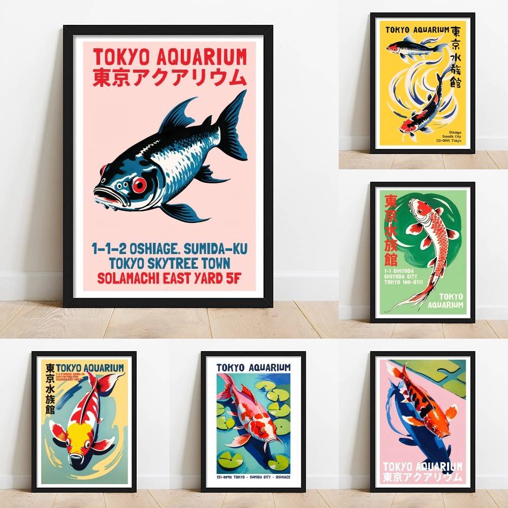 Tokyo Aquarium Koi Fish Paper  - Aquarium Fish Wallpaper ulasan dan harga