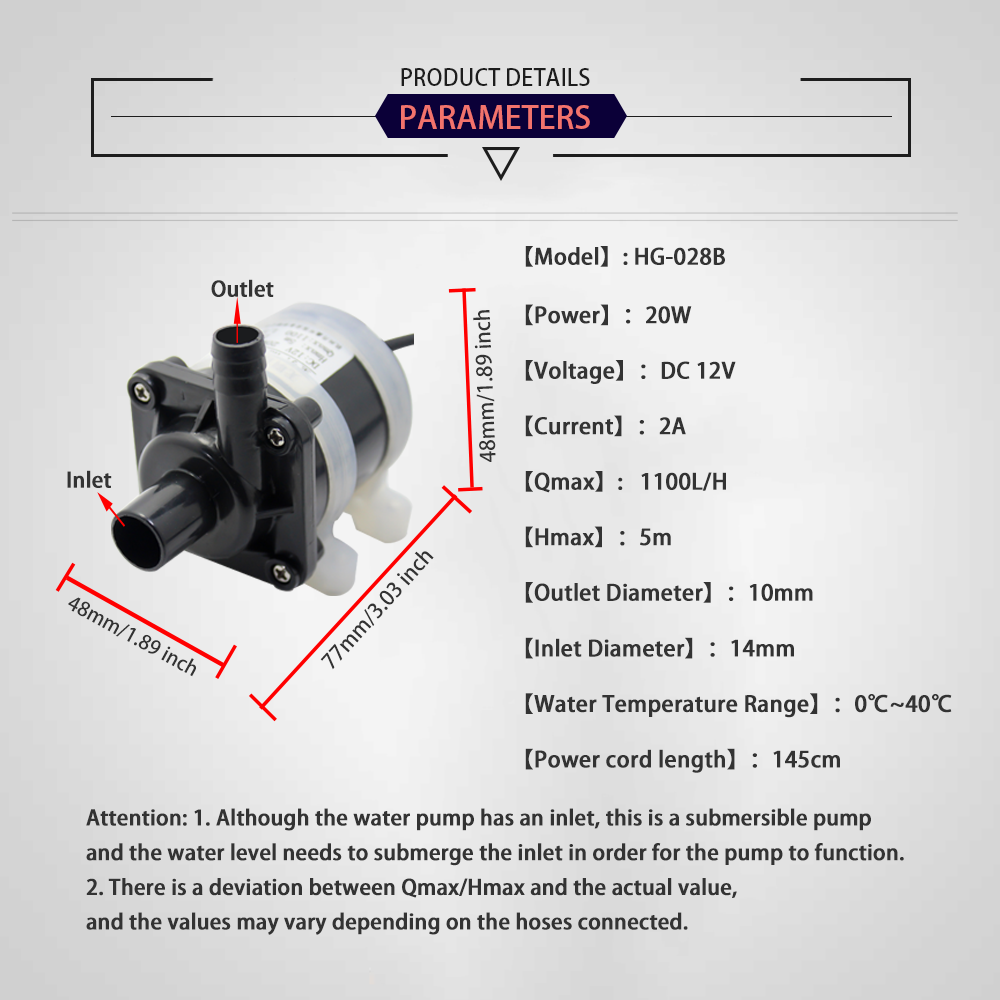 12V DC Brushless Small Submers - Aquarium Fish Small ulasan dan harga