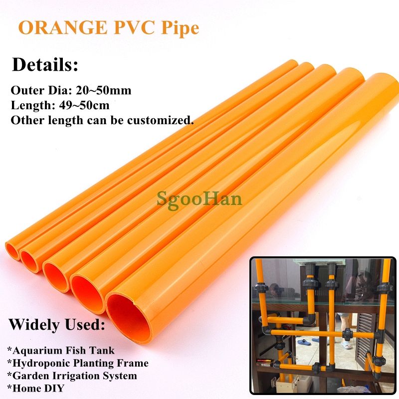2pcs Orange OD 20~50mm PVC Pip - Aquarium Fish Long ulasan dan harga