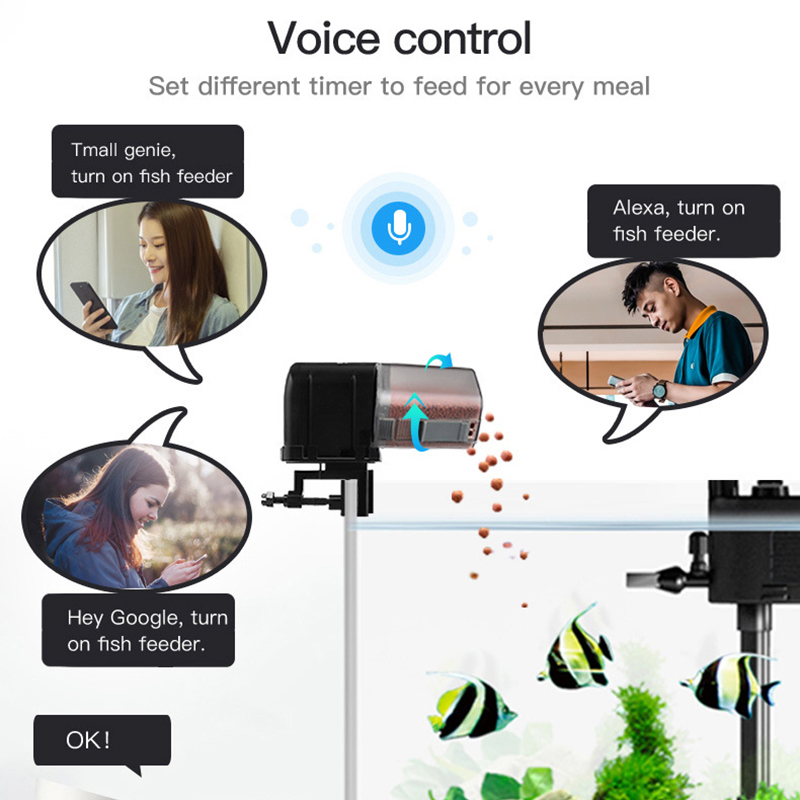 Smart WiFi Fish Feeder Remote  - Aquarium Fish Holiday Food ulasan dan harga