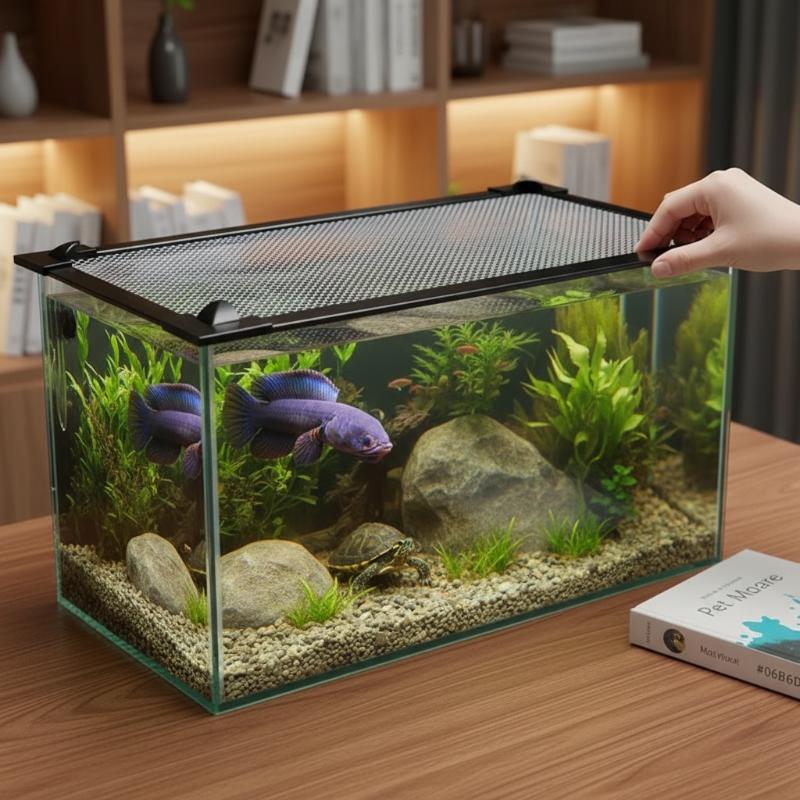 Magnetic Fish Tank Anti Jump M - Aquarium Fish Jump Guard ulasan dan harga